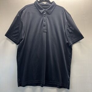 Travis Mathew‎ Basic Black Performanc Golf Polo Shirt Mens Short Sleeve Size XXL